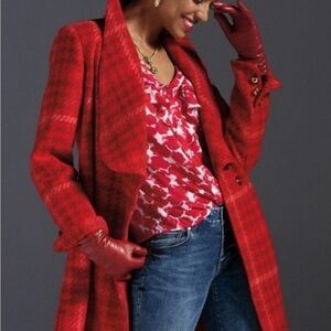 Chic Vibrant Red Women's Trench Coat